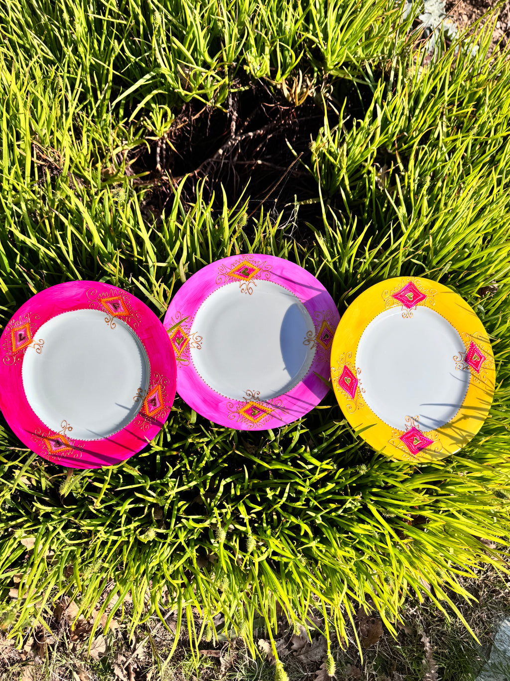 Assiette plate - Porcelaine de Limoges peinte à la main