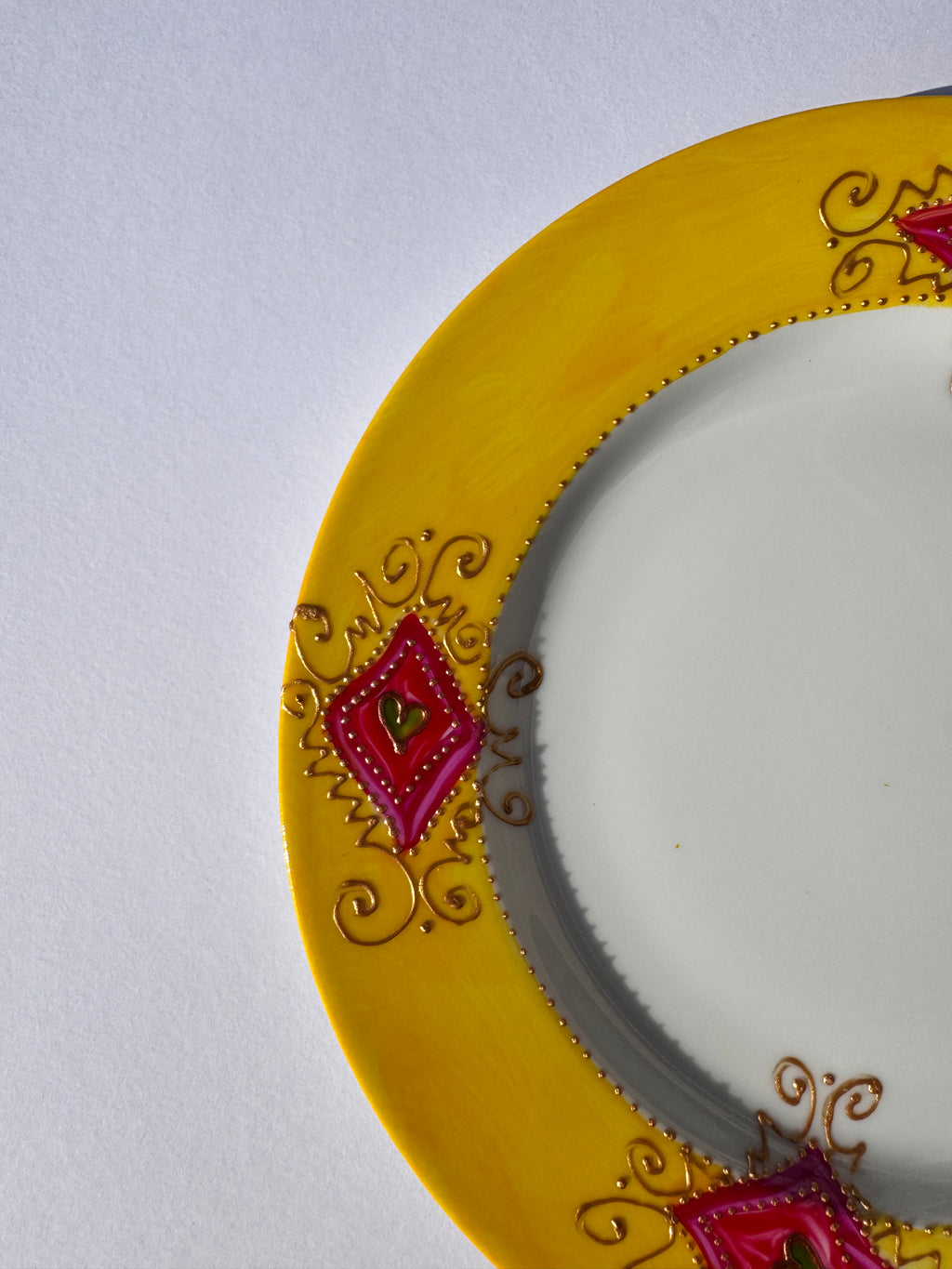 Assiette plate - Porcelaine de Limoges peinte à la main